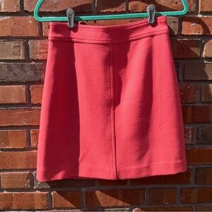 J. Crew Pink No. 2 Pencil Shirt Double Serge Wool Size 2